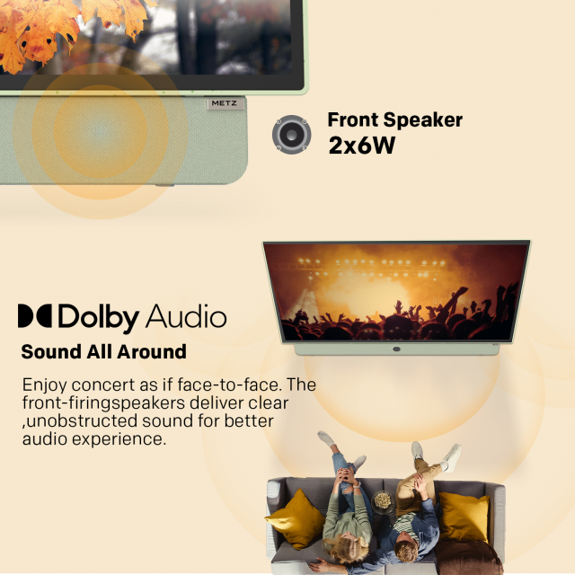 METZ Portable TV 24MPE7200Z  24" LED FHD(1920x1080) GoogleTV, HDR10, green 