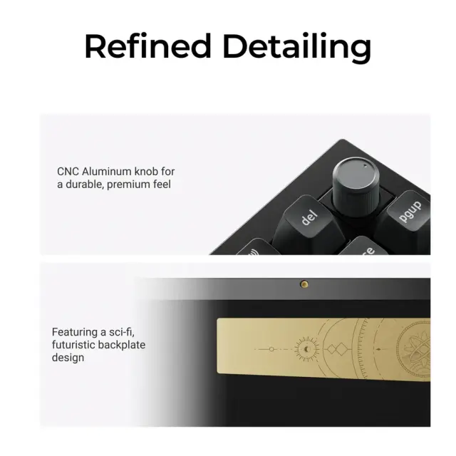 Безжична механичка клавиатура Keychron Q1 Ultra 8K Black - Silk POM Switch Banana 