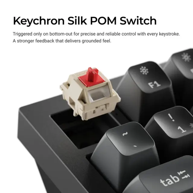Безжична механичка клавиатура Keychron Q1 Ultra 8K Black - Silk POM Switch Banana 