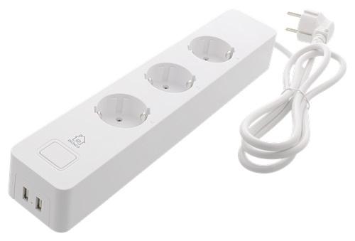 DELTACO SMART HOME power outlet, 1.5m, SH-P03USB2 