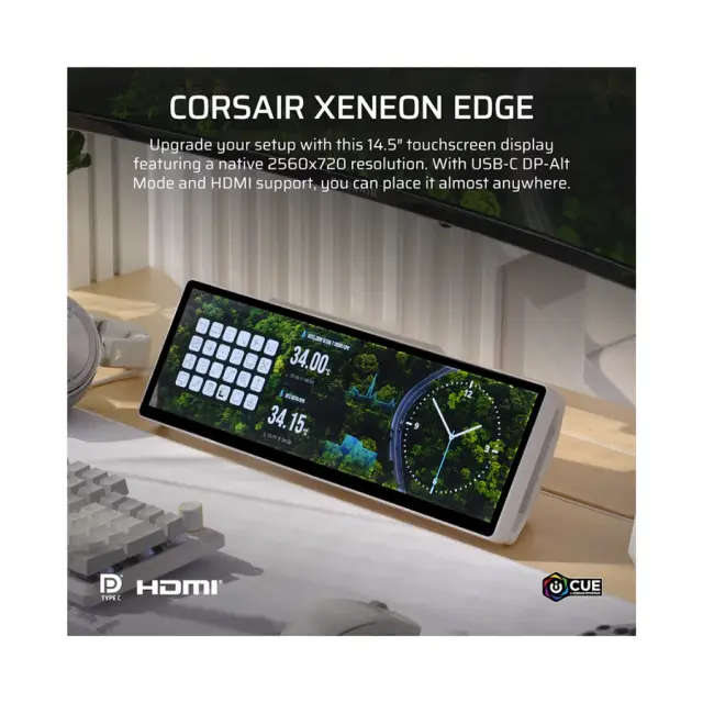 CORSAIR XENEON EDGE 14.5" LCD Touchscreen - White 