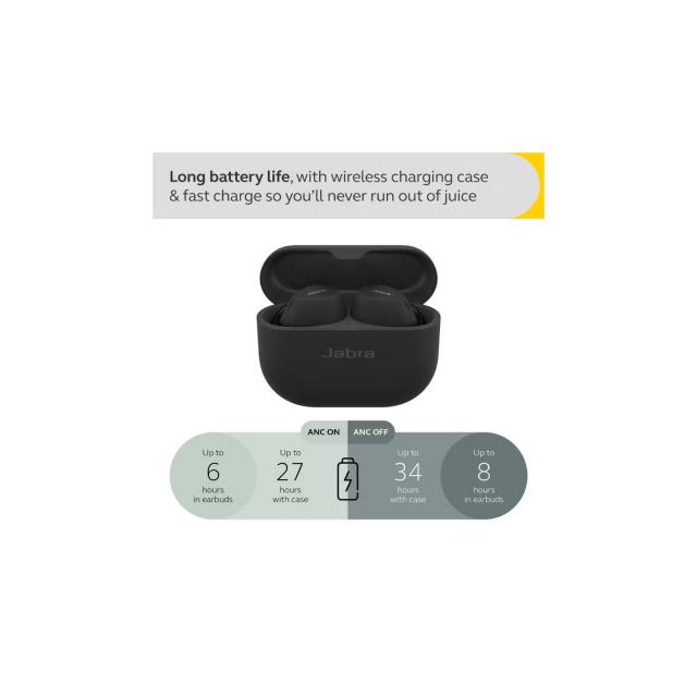 Блутут слушалки Jabra Elite 10, Titanium Black, ANC 