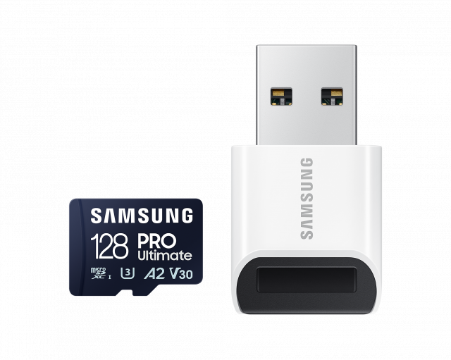 Карта памет Samsung PRO Ultimate, microSDXC, UHS-I, 128GB, Адаптер, USB четец 