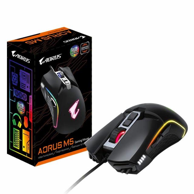 Геймърска оптична мишка Gigabyte Aorus M5 RGB Fusion 