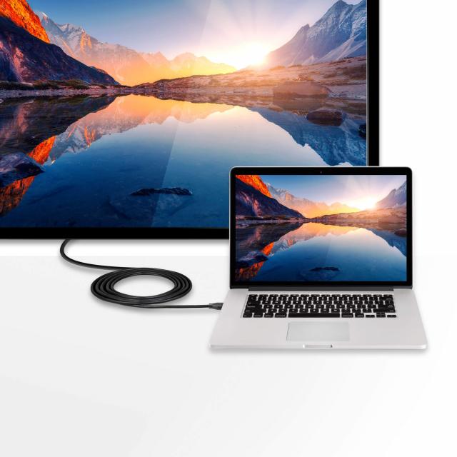 Конвертор ATEN UC3238, USB-C мъжко - HDMI женско, 4K, 2.7м, Черен 