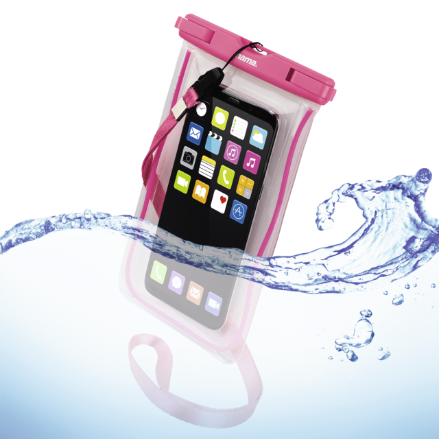 Hama "Playa" Outdoor Bag for Smartphones, Size XXL, pink 