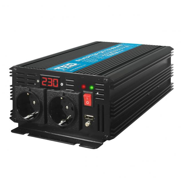 Инвертор 24/220 V  DC/AC 1000/2000W Pure Sine Wave   TED ELECTRIC чиста синусоида 