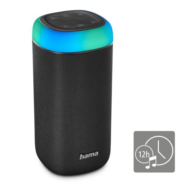 Hama "Shine 2.0" Bluetooth® Loudspeaker, LED, Splash-Protected, 30W, blk 