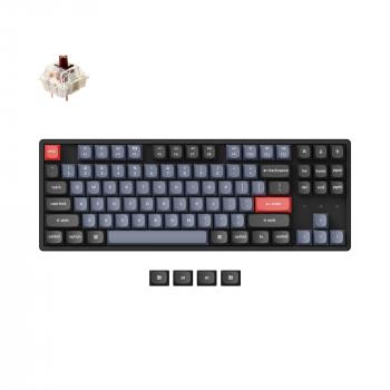 Геймърска механична клавиатура Keychron K8 Pro TKL Gateron G Pro(Hot Swappable) Brown Switch RGB Backlight Aluminium Frame