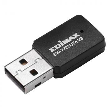 Wireless Mini Adapter EDIMAX EW-7722UTN V3, USB, Realtek, 2.4Ghz, 802.11n/g/b