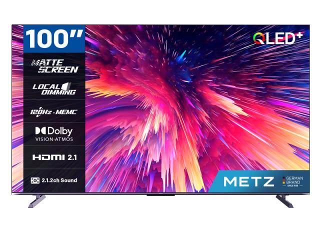 METZ TV 100" 100MQE8500Z, 4K QLED+ 120Hz, Google TV 