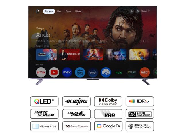 METZ TV 100" 100MQE8500Z, 4K QLED+ 120Hz, Google TV 