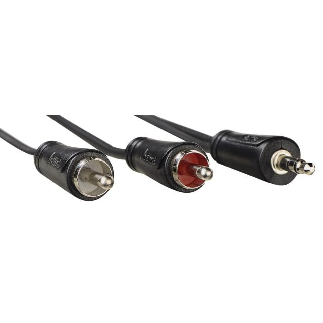 Hama Audio Cable, 3.5 mm Jack Plug - 2 RCA Plugs, Stereo, 1.5 m 