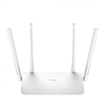 Wireless Router CUDY WR1300, Dual-band AC1200, 300+867 Mbps, DDR 128MB, White