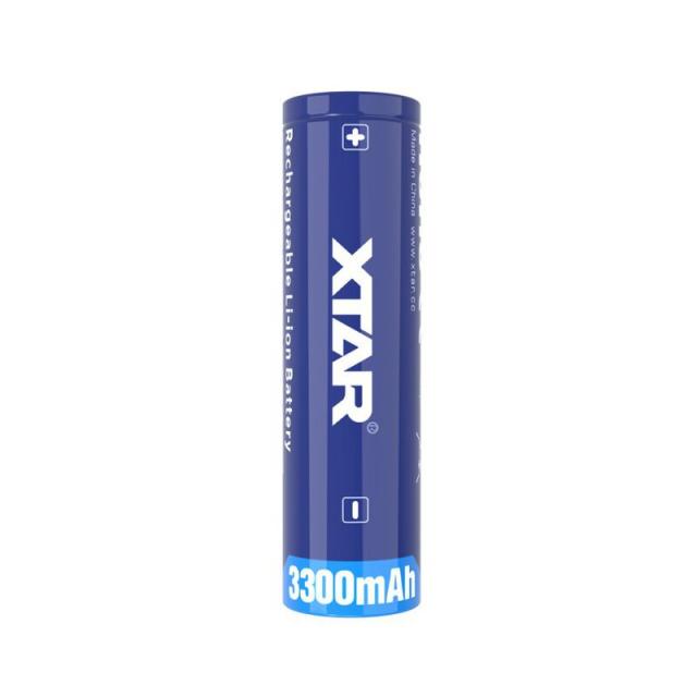 Rechargeable Battery XTAR 18650  for torches with protection, 3300mAh, Li-ion 