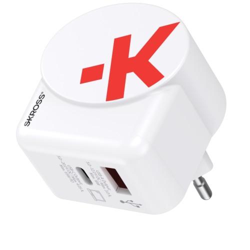 Адаптер-зарядно SKROSS Euro USB Charger AC65PD, USB-A, USB-C 