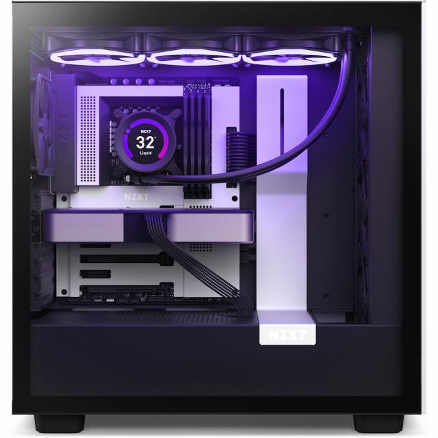 Кутия NZXT H7 Flow Matte Black & White 