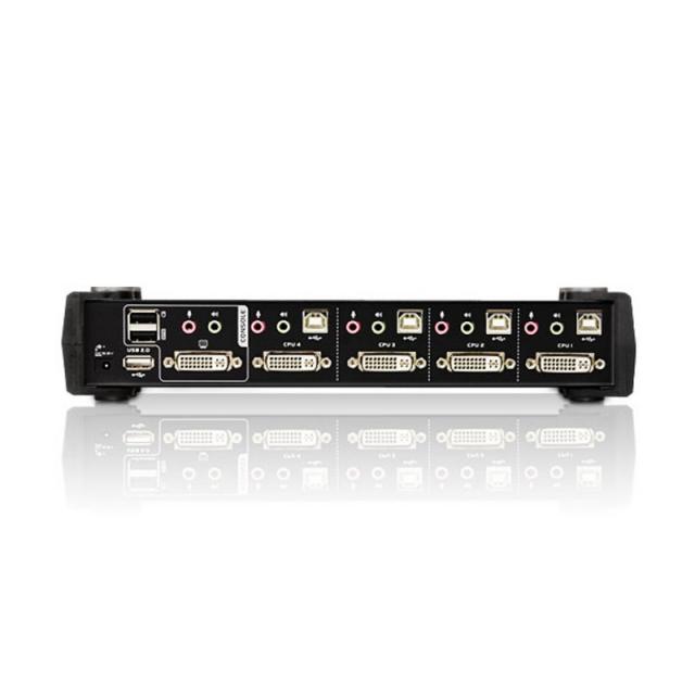 KVMP превключвател ATEN CS1784A, 4-портов, USB, DVI Dual Link, Audio 