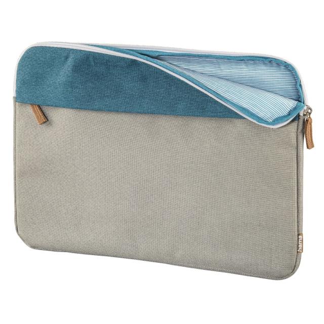 Hama "Florence" Laptop Sleeve, up to 34 cm (13.3"), petrol/grey 