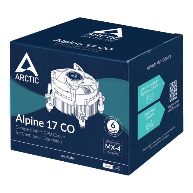 Compact Intel CPU-Cooler Arctic Alpine 17 CO, 1700 