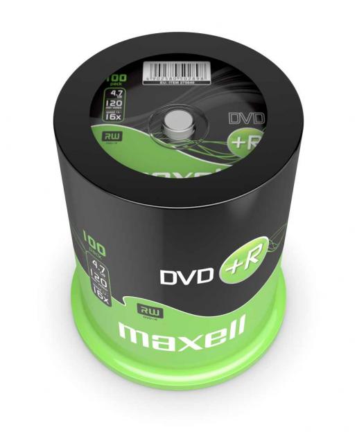 DVD+R MAXELL, 4,7 GB, 16x, 100 pk CAKE BOX 