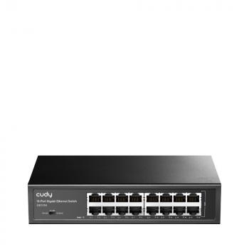 Switch Cudy GS1016, 16 ports, 10/100/1000, Auto-MDI/MDIX for 19" rack