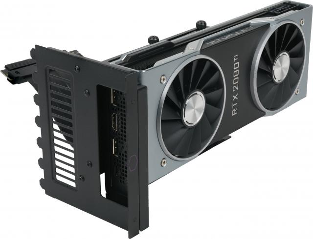 Cooler Master Universal Vertical GPU Bracket kit Ver.2with Flat Line Pci-E X16 Riser Cable Kit 