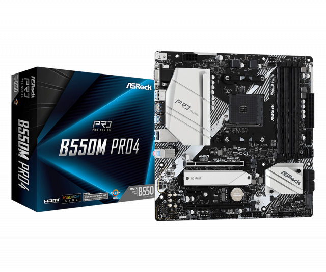 Дънна платка ASRock B550M Pro4, AM4 