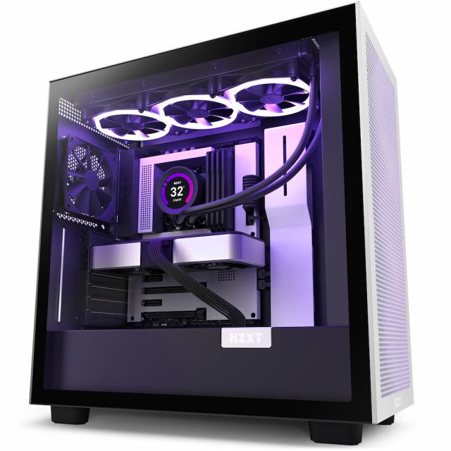 Кутия NZXT H7 Flow Matte Black & White 