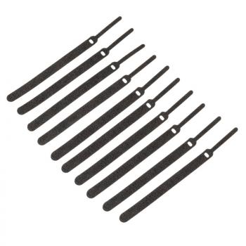 Velcro Hook and Loop Cable Ties - 10 Pack, 150mm, Black 