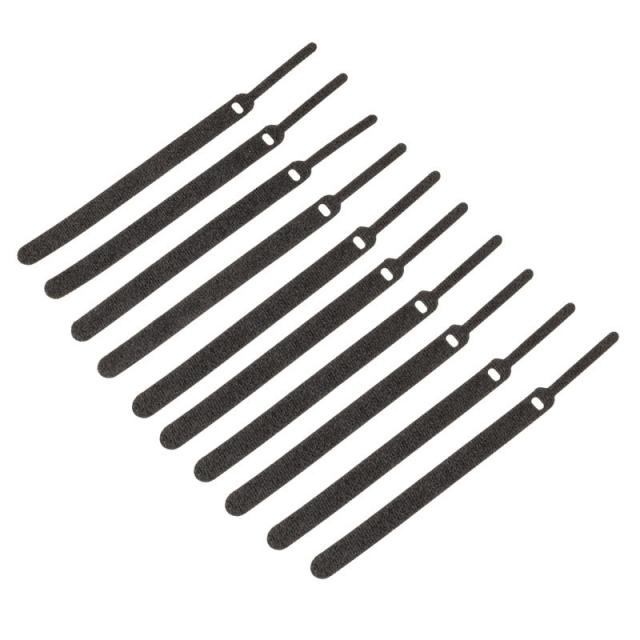 Velcro Hook and Loop Cable Ties - 10 Pack, 150mm, Black  