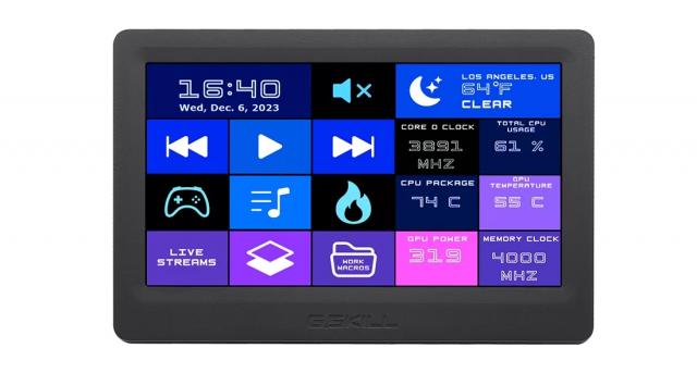 G.SKILL WigiDash Widget Dashboard 7-inch Touch Panel USB Powered 