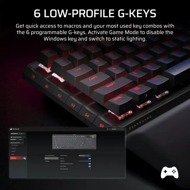 Mechanical Keyboard Corsair Vanguard Pro 96 Hall Effect - Hyperdrive Magnetic Switch 