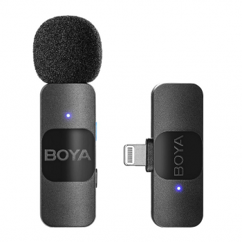 BOYA BY-V1 Wireless Lapel Microphone System, iOS