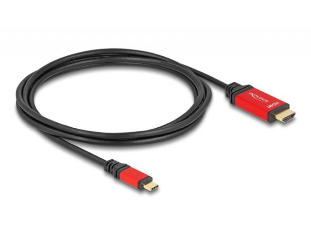 Cable Delock USB-C - HDMI, 2m, Red 