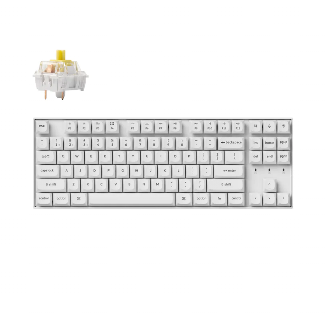 Геймърска механична клавиатура Keychron K8 Pro White K Pro Banana RGB 