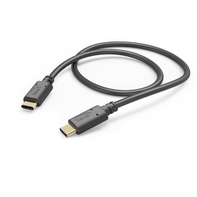 HAMA Кабел USB-C мъжко - USB-C мъжко, 1.0 м, 480 MBit/s, Черен 