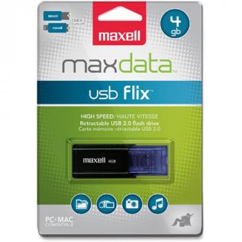 USB stick MAXELL FLIX, USB 2.0, 4GB, Black