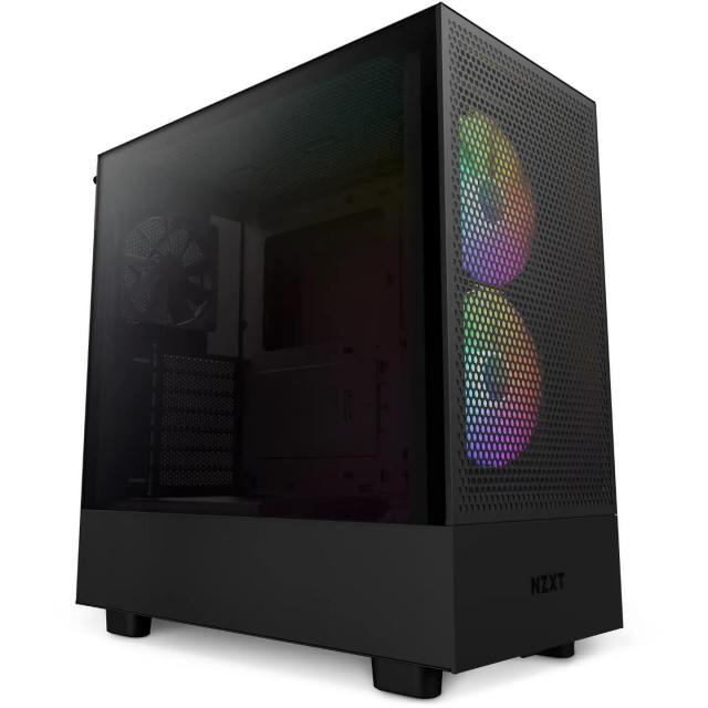 Кутия NZXT H5 Flow RGB Matte Black, Mid-Tower 