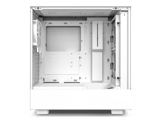 Кутия NZXT H5 Flow Matte White, Mid-Tower 