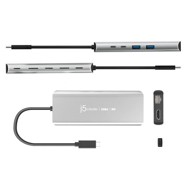 Докинг станция j5create JCD403, USB4, Multi-port хъб, Gigabit Ethernet 