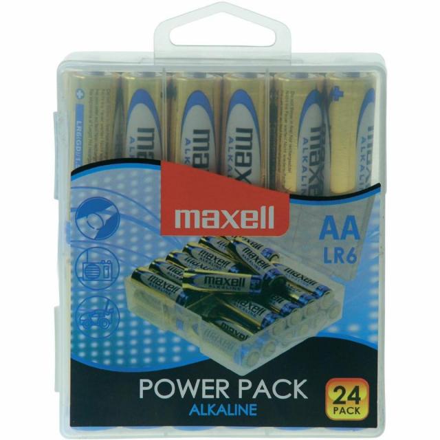 Алкални батерии MAXELL LR6 1,5V AA 24 бр. блистер PVC case 