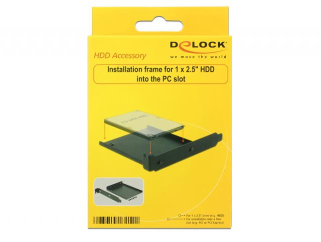 Поставка/Брекет DeLock, За монтиране на 2.5" SSD/диск в PCI слот 