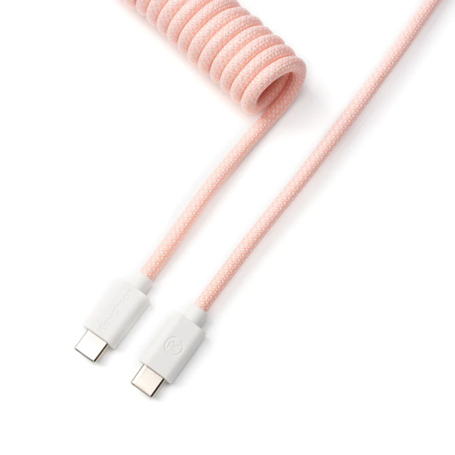 Кабел за клавиатура Keychron Coiled Aviator Light Pink 