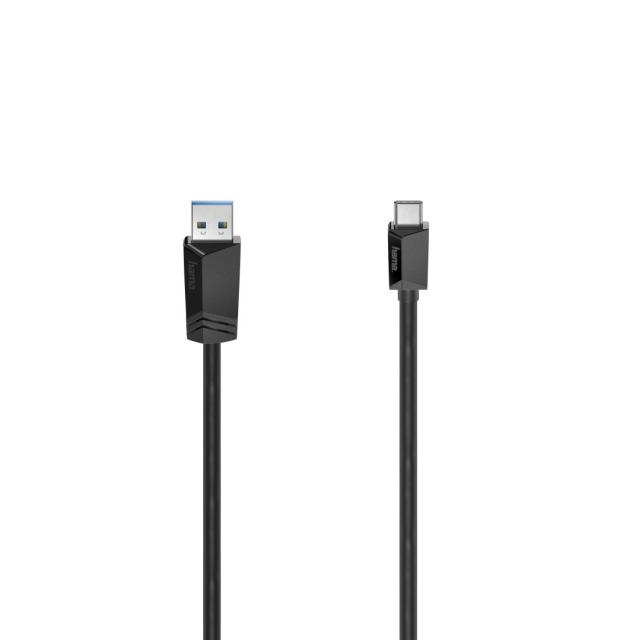 Кабел HAMA USB 3.2 Gen 2, USB-C мъжко - USB-A мъжко, 1 м, 10 Gbit/s.,3А 