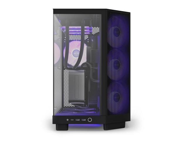 Кутия NZXT H6 Flow RGB Matte Black - Middle Tower 