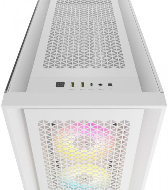 Case Corsair iCUE 5000D RGB Airflow Mid Tower, Tempered Glass, White 