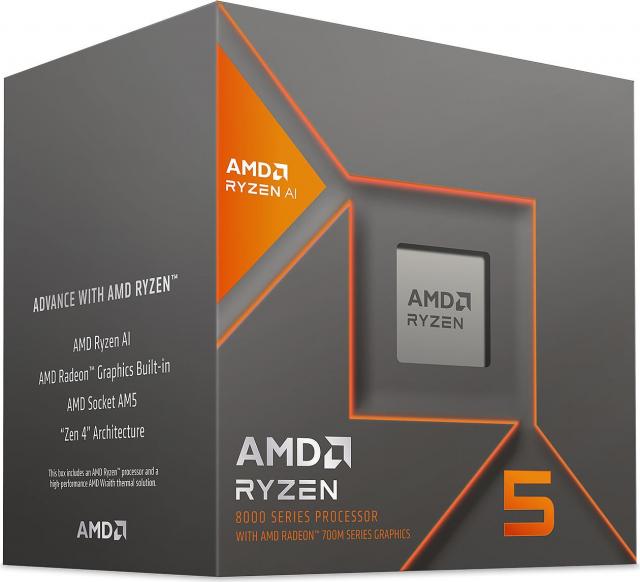 Процесор AMD RYZEN 5 8500G, 6-Core 3.5 GHz (Up to 5.0GHz) 16MB Cache, 65W, AM5, BOX 