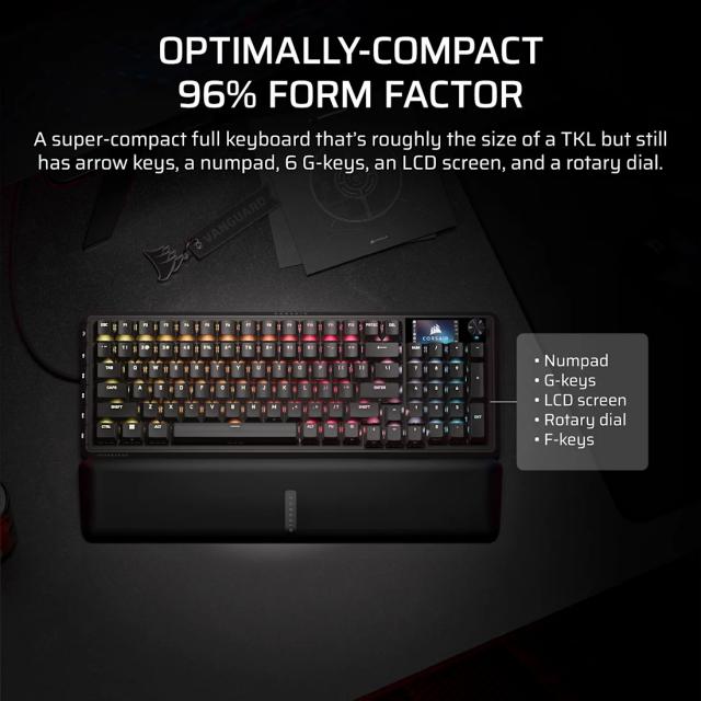 Mechanical Keyboard Corsair Vanguard Pro 96 Hall Effect - Hyperdrive Magnetic Switch 
