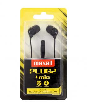 Earphones with microphone MAXELL PLUGZ black
